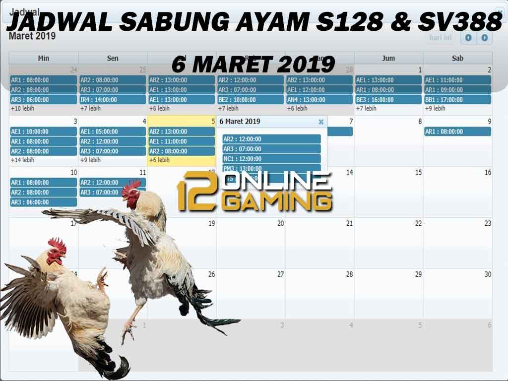 Jadwal Sabung Ayam S128 Dan SV388 6 Maret 2019